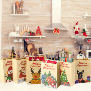 Bolsas de Regalo de Papel Kraft Marrón al por Mayor con Asas para Dulces, Galletas y Embalaje Navideño - Product Image 6