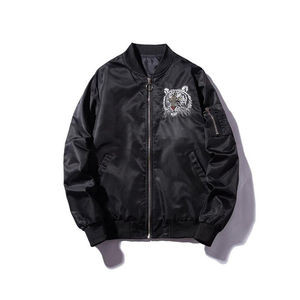 แจ็กเก็ตบอมเบอร์เข้ารูปมีซิปสำหรับผู้ชายดีไซน์ใหม่ปักฐานตกแต่งทำจากปากีสถานขายส่งสำหรับผู้ใหญ่ - Product Image 6