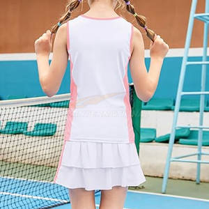 Skorts สองชั้นเครื่องแต่งกายสำหรับสนามเทนนิสเสื้อแขนกุดระบายอากาศได้ดีชุดใส่เล่นกีฬาเทนนิส - Product Image 3