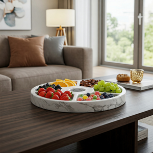 Bandejas de servicio de lujo de mármol hechas a mano Elegance 2024s El entretenimiento Viral debe tener grabado personalizado y pedidos a granel - Product Image 3