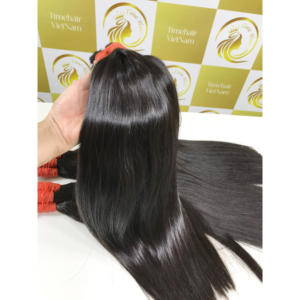 100% Extensions de cheveux humains vietnamiens droits naturels couleur brune extrémités épaisses Double qualité couleur foncée faite sur commande - Product Image 6