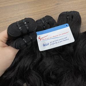 Cabello crudo Cabello vietnamita de alta calidad Onda natural Color negro natural Cabello crudo dibujado Doble - Product Image 5
