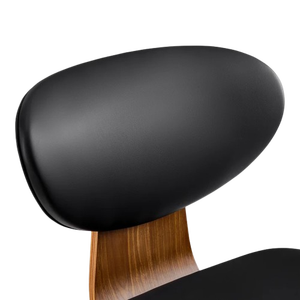 Chaise de salle à manger moderne en bois massif avec assise et dossier rembourrés en cuir PU léger pour restaurant, hôtel, appartement, meubles d'intérieur - Product Image 3