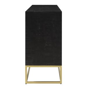 Gabinete de almacenamiento de 3 puertas de madera de mango macizo Industrial Vintage moderno, armario de lujo de oro negro, armario para habitación, cocina, sala de estar - Product Image 6