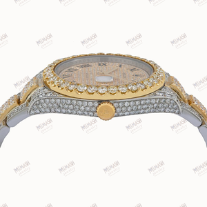 Luxury Fully Iced Out Moissanite Diamond <b>Watch</b> with Premium Stainless Steel <b>Bracelet</b> Sparkling Unisex Timepiece for Men & <b>Women</b> - Product Image 4