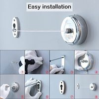 Fabricant professionnel Corde à linge rétractable Corde à linge réglable en acier inoxydable 304 pour l'extérieur et l'intérieur