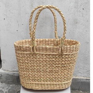 กระเป๋าฟางสะพายไหล่เดียวหรูหราฤดูร้อนสำหรับผู้หญิงแนววินเทจปักลายผักตบชวาออกแบบให้เข้ากับชายทะเล-ขายส่ง - Product Image 6