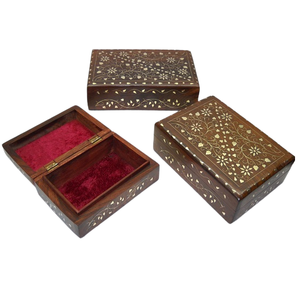 Haute qualité bois artisanat coffre au trésor boîte en bois naturel cuisine haut sponsor avec teck acacia mangue pour anneaux décor à la maison cadeaux - Product Image 1