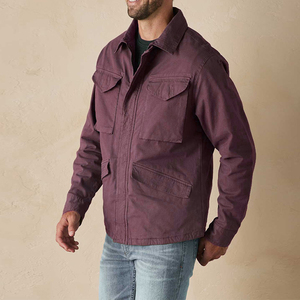 Unisex Winter Regular Windproof <b>Canvas</b> <b>Jacket</b> Long Sleeve Four Pockets Casual Style Heavy Duty Front Logo - Product Image 3