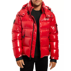 Chaqueta de Cuero Impermeable para Hombre, Talla Grande 5XL, Estilo Casual, Cuello Alto, Logotipo Frontal, Holgada, para Invierno, para Exteriores - Product Image 4