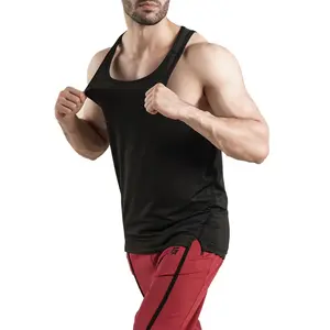 COFRE DE ALGOARRO DE BREATH LITE TANK JERSEY de algodão para homens com logotipo personalizado GYM MOTIVO VESTIDO DE FITNESS