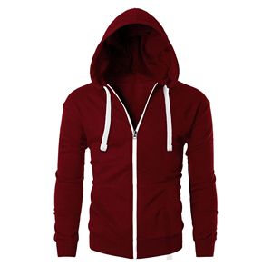 High Quality 100% Cotton Zip Up Hoodies Sweatshirts Custom Embroidery Pullover Streetwear Unisex Hoodies Wholesale Blank Hoodies - Product Image 1