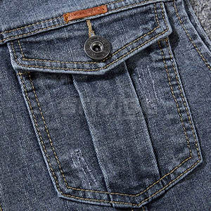 เสื้อกั๊กยีนส์ผู้ชายสไตล์ใหม่จากปากีสถาน ระบายอากาศได้ดี MOQ ต่ำ แห้งเร็ว ไซส์ใหญ่ สีพื้น ผ้าฝ้าย 100% คุณภาพสูง - Product Image 6