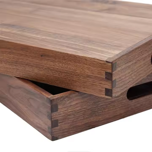 Bandeja de Madera Ecológica para Servir, Bandeja de Madera Maciza para Mesa de Centro con Más de 12 Compartimentos de Crescent Crafts - Product Image 2
