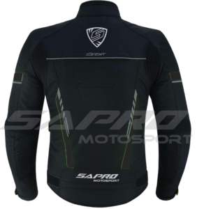 Veste de moto en textile Cordura imperméable de haute qualité pour hommes, meilleures combinaisons de moto de course de couleur noire - Product Image 3