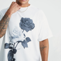 T-shirt pour homme en polyester/coton, coupe ample, anti-rides, séchage rapide, écologique, personnalisé, imprimé, pour le fitness