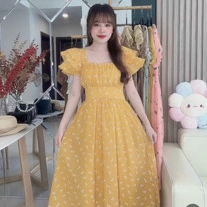 Vestido de Fiesta de Verano 2024 Vestidos Largos Casuales Maxi de Gasa para Dama con Estampado Floral Precio Razonable Personalizable Lavable - Product Image 1