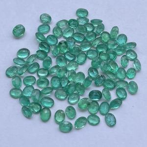 6mm 8mm 10mm naturel vert foncé zambienne émeraude pierre à facettes coupe ovale pierre précieuse en vrac pierre précieuse pour la fabrication de bijoux réel - Product Image 3