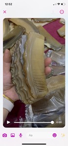 หวีเขาควายธรรมชาติทำมือสำหรับผมที่ไม่พันกันป้องกันไฟฟ้าสถิตย์ฟันเรียบเป็นมิตรกับสิ่งแวดล้อมเหมาะสำหรับผมทุกประเภท - Product Image 6