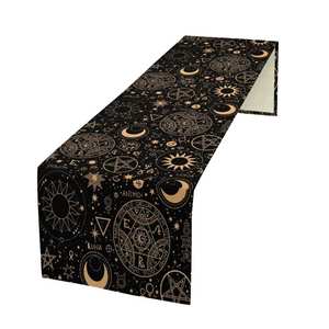 Camino de mesa de comedor de cocina con estampado personalizado de algodón puro ajustable de longitud completa de calidad superior - Product Image 2