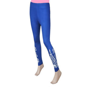 Women's Printed <b>Tight</b>- Blue - Product Image 4