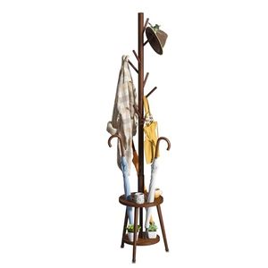Perchero <span class=keywords><strong>de</strong></span> bambú independiente <span class=keywords><strong>de</strong></span> alta resistencia al por mayor con 8 ganchos, 3 estantes, bandeja <span class=keywords><strong>para</strong></span> paraguas y soporte <span class=keywords><strong>para</strong></span> recibidor - Product Image 3