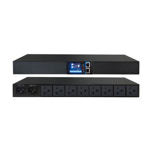 ATS Smart PDU 250V 20A NEMA <span class=keywords><strong>6</strong></span>-20R 8-poorts dubbele voedingsingang SNMP HTTP API rackmontage aanpasbaar voor datacenters - Product Image 1