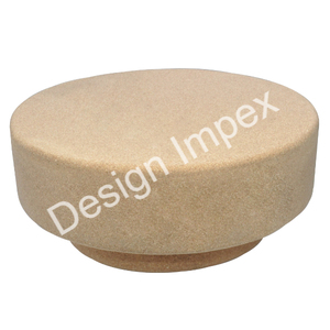 Sheet Iron Large <b>Coffee</b> Table Cork Covered Body Latest Style Modern <b>Stand</b> Interior Decorative Furniture Large Table Round Shape - Product Image 3