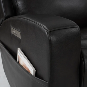 Modern Synthetic <b>Leather</b> Power Reclining <b>Sofa</b> Sectional Customizable Fabric with Wireless Charger Storage Living Room Furniture - Product Image 5