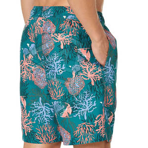 Pantalones cortos de baño transpirables de secado rápido para hombre, ropa de playa de color sólido de verano para hombre con logotipo personalizado al por mayor - Product Image 3