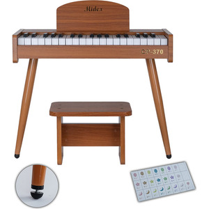 Piano Infantil de Madera Midex CP-370OR - 37 Teclas, Funciona con Pilas, Tacto Realista y Patas Ajustables, Incluye Taburete - Color Naranja Madera - Product Image 2