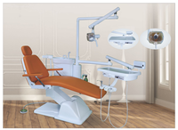 Fauteuil dentaire hospitalier avec crachoir en céramique, structure métallique, fonctionnement manuel