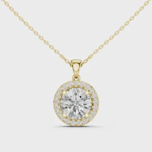 Colgante Redondo de Plata de Ley con Diamantes Florales de 3.62 g, Joyería Elegante y Atemporal - Product Image 4