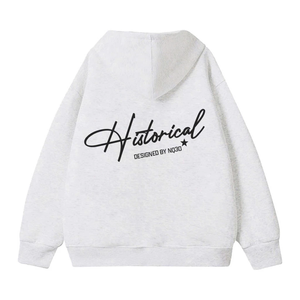 Sudadera con capucha cuadrada de algodón OEM y ODM para hombre Sudadera con estampado y bordado de cremallera personalizable hecha en Vietnam - Product Image 2