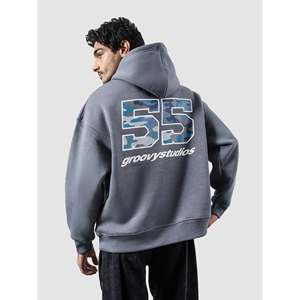 # Sudadera con Capucha 55 Frost Pattern, 100% Algodón French Terry, Tallas XS-XL, Diseño de Araña Estampado y Bordado, Logotipo Personalizable - Product Image 4