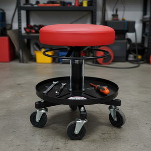 Chaise roulante avec plateau à outils ITA, siège à roulettes, tabouret avec sièges réglables, capacité de charge de 159 kg - Product Image 1