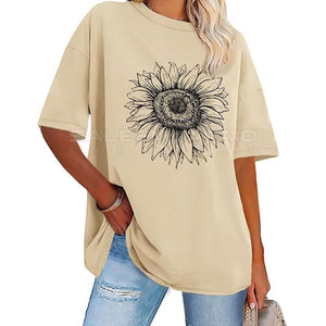 Alta calidad 100% algodón manga corta Unisex estampado gráfico Delgado de gran tamaño High Street transpirable camiseta-venta al por mayor sólido - Product Image 1