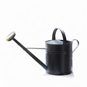 บัวรดน้ำทันสมัยสีดำมันวาวด้ามโค้งและพวยยาวสำหรับสวนตกแต่งบ้านร่วมสมัย - Product Image 3