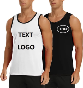 Workout Custom Logo 95% Polyester 5% Spandex Fitness <b>Men</b> Sleeveless Tank Tops in Bulk custom sleeveless <b>t</b> <b>shirt</b> for <b>men</b> - Product Image 1