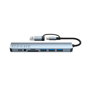 8-in-1 Multi-Port Dock with 3 <b>USB</b> <b>2.0</b> 1 <b>USB</b>-C 1 <b>USB</b> 3.0 1 SD Card Slot 1 Mini SD Card Slot & 1 3.5mm Jack in Stock! - Product Image 3