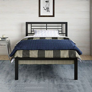 Black Folding <b>Space</b>-<b>saving</b> Home Furniture Double <b>Bed</b> for Warehouse Use - Product Image 1