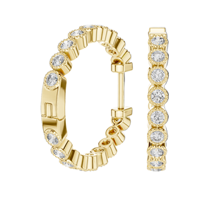 0.36ct Lab Diamond & <b>Moissanite</b> Hoop <b>Earrings</b> for Women VVS-VS EF Clarity 18KT, 14KT, 10KT Gold & 925 Silver Rose, - Product Image 4