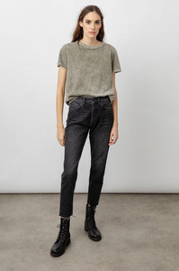 T-shirt décontracté à col rond en coton pour femmes, manches courtes, confortable, doux et respirant, mode estivale, simple et essentiel, quotidien. - Product Image 4