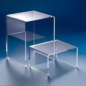 Estante escalonado de soporte de exhibición de acrílico de varios niveles personalizado para joyería al por menor, cosméticos, Figuritas y coleccionables - Product Image 2