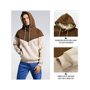 เสื้อฮู้ดแบบสวมหัวสำหรับผู้ชายผ้าคอตตอนสีพื้น - Product Image 4