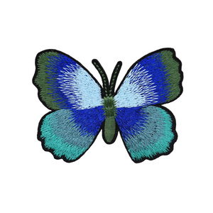 Patchs de broderie papillon personnalisés faits à la main patchs en tissu brodés thermocollants logo papillon vente en gros vêtements décoratifs à coudre - Product Image 1