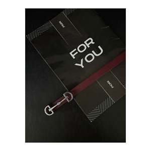 Long Gold Buckle Thin Women's Belt, <b>Jacket</b> Belt, Shirt Belt, Dress Belt - Burgundy-<b>Silver</b> - Product Image 4