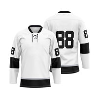 Servicio OEM al por Mayor, Camisetas de Hockey sobre Hielo de Manga Larga, 100% Poliéster, Transpirables, con Logotipo Bordado en Color Personalizado