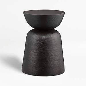 Table d'appoint en métal blanc en forme de tambour de luxe classique pour la maison Table d'appoint décorative classique d'Inde - Product Image 1