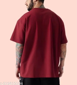 Men's 2024 Oversized Drop Shoulder T-Shirt Custom Colored 100% Cotton Casual Streetwear Long Print Curved Hem Blank Design OEM - Product Image 3
